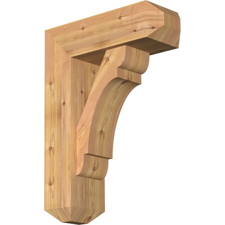Ekena Millwork Olympic Craftsman Smooth Bracket w/ Offset Brace, Western Red Cedar, 7 1/2"W x 22"D x 30"H BKT0806X22X30OLY04SWR